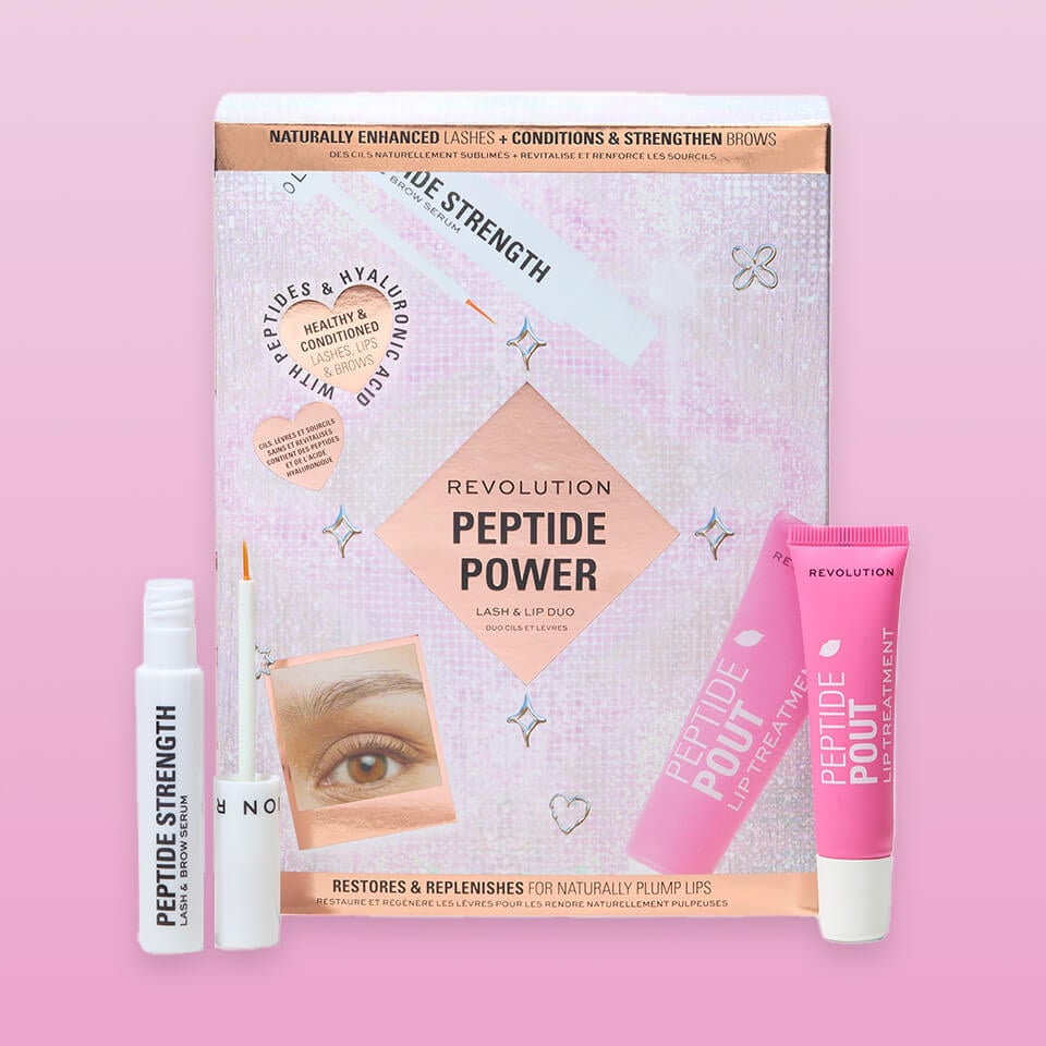 An image of Revolution Peptide Power Lash, Brow and Lip Duo Gift Set